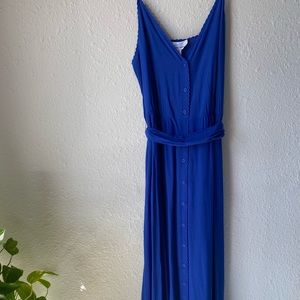 & Other Stories Dress - Blue maxi button dress